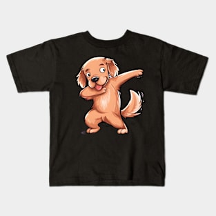 Golden Retriever Dabbing Kids T-Shirt